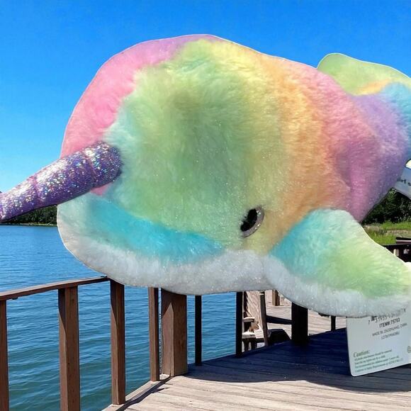 Official Girl Scouts Narwhal Plush Whale 13" Magical Rainbow Sea Animal Toy Gift - Picture 12 of 12